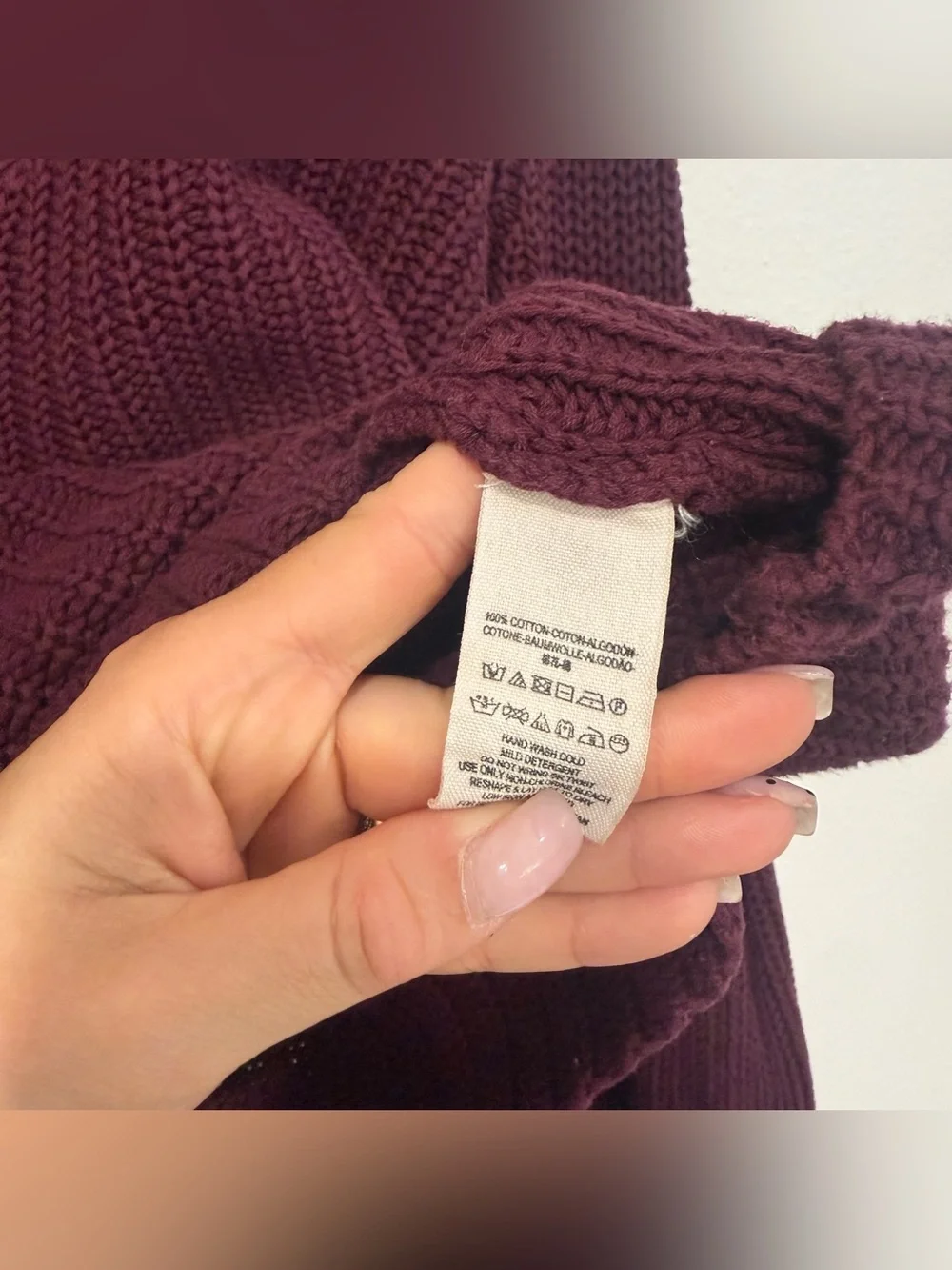 Free People Damsel Maroon Bell Sleeve Sweater M